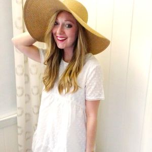 White eyelet dress - size S